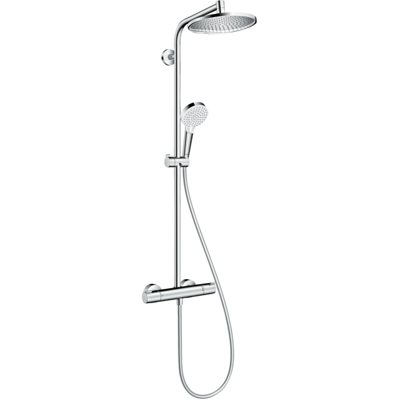 HANSGrohe Crometta S240 brusesystem med Isiflex'B bruserslange 1,60 m,  Crometta Vario håndbruser og Crometta S 240 1jet hovedbruser