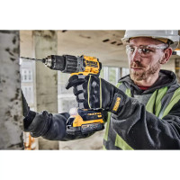 Dewalt 18V XR kulløs slagboremaskine inkl. 2 x 1,7Ah POWERSTACK batterier TSTAK – DCD805E2T-QW
