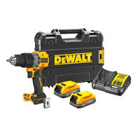 Dewalt 18V XR kulløs slagboremaskine inkl. 2 x 1,7Ah POWERSTACK batterier TSTAK – DCD805E2T-QW